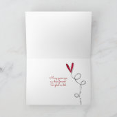 Jubileum Love wine en roos Kaart (Binnen)