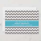 Jubileum Luncheon Invitation Grey Kaart (Voorkant)