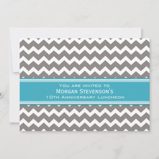 Jubileum Luncheon Invitation Grey Kaart (Voorkant)