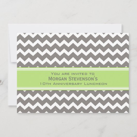 Jubileum Luncheon Invitation Grey Kaart (Voorkant)