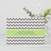 Jubileum Luncheon Invitation Grey Kaart (Staand voorkant)
