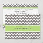 Jubileum Luncheon Invitation Grey Kaart (Voorkant / Achterkant)