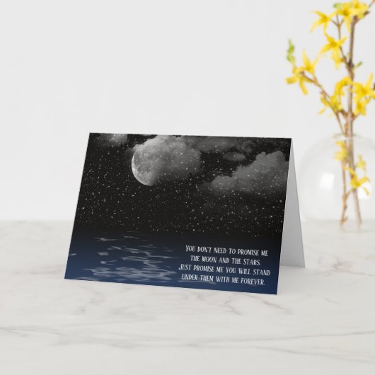 Jubileum maan en sterren kaart (Gele Bloem)