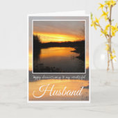 Jubileum Man, Donker Sinaasappel Sunrise, Kaart (Gele Bloem)