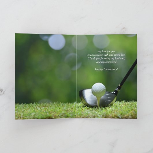 Jubileum man Friend Golf ballCourse Golfer Kaart (Binnen)