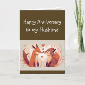 Jubileum Man Partner Fun Fox Dieren Kaart (Voorkant)