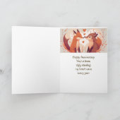 Jubileum Man Partner Fun Fox Dieren Kaart (Binnen)