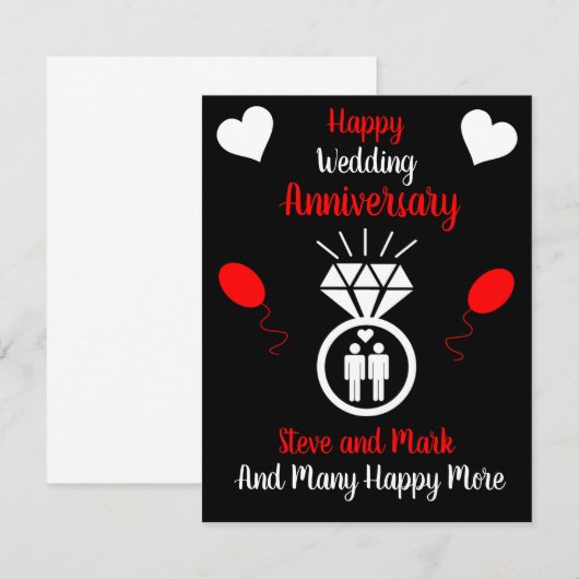 Jubileum Mannen bruiloft (Voorkant / Achterkant)