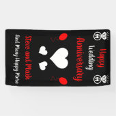 Jubileum Mannen bruiloft Spandoek (Horizontaal)