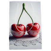 Jubileum Maraschino kersen op kant Medium Cadeauzakje (Voorkant)