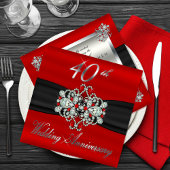 Jubileum met 40e bruiloft voor diamant met blik kaart