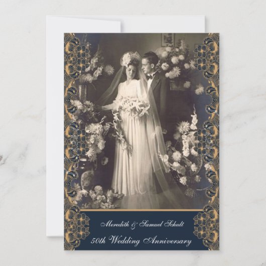  Jubileum met 50ste bruiloft Kaart (Voorkant)