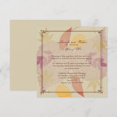 Jubileum met bijtende falletbladeren kaart (Voorkant / Achterkant)