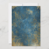 Jubileum met blauwe gouden lampjes kaart (Achterkant)