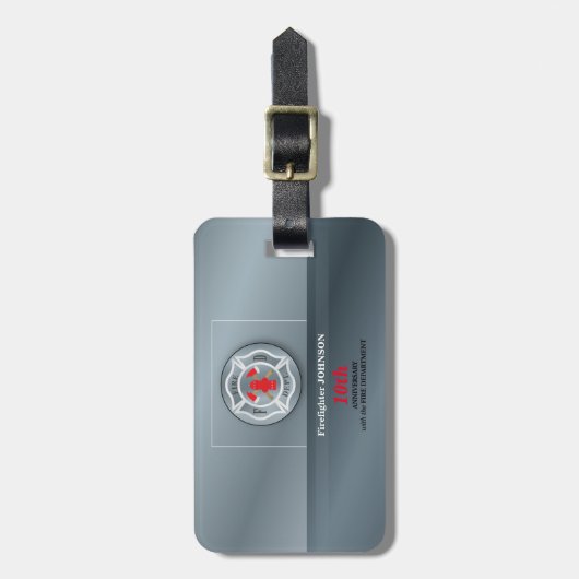 , Jubileum met brandafdeling Bagagelabel (Voorkant verticaal)