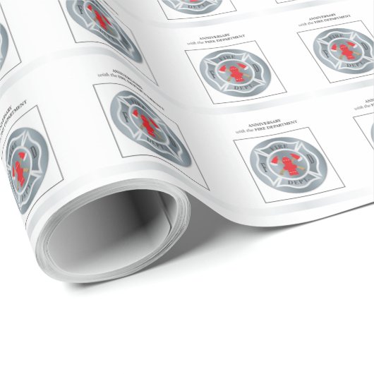 , Jubileum met brandafdeling Cadeaupapier (Rol Hoek)