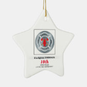 , Jubileum met brandafdeling Keramisch Ornament (Rechts)