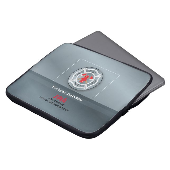 , Jubileum met brandafdeling Laptop Sleeve (Voorkant top)