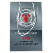 , Jubileum met brandafdeling Medium Cadeauzakje (Voorkant)
