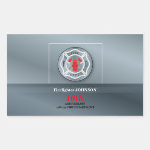 , Jubileum met brandafdeling Rechthoekige Sticker