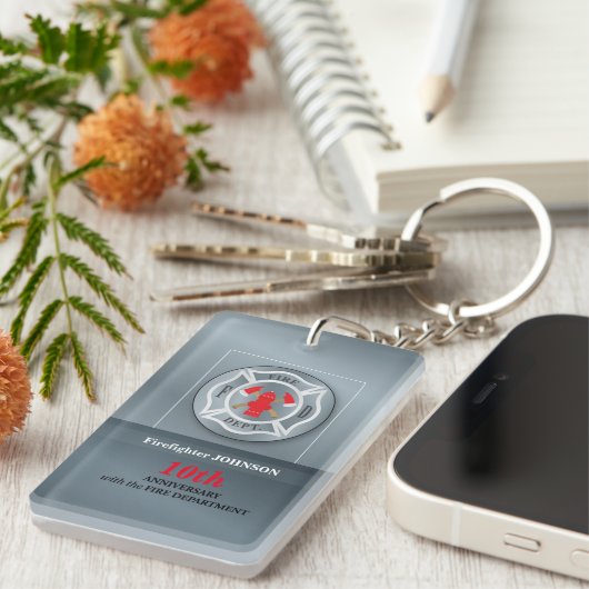 , Jubileum met brandafdeling Sleutelhanger (Voorkant Rechts)