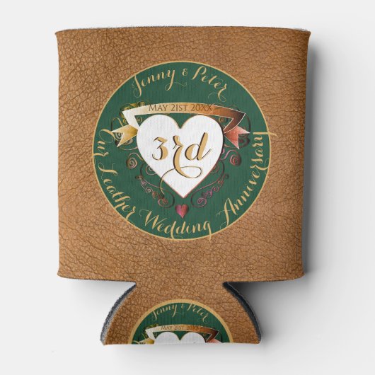 Jubileum met derde bruiloft (Afbeelding) koeler (Voorkant)