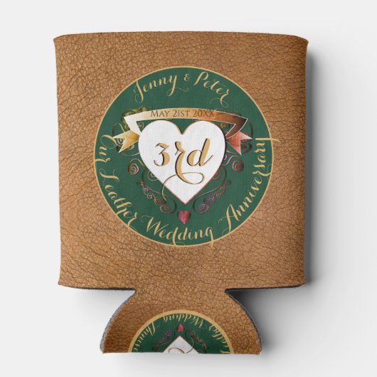 Jubileum met derde bruiloft (Afbeelding) koeler (Achterkant)