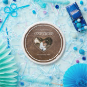 Jubileum met derde bruiloft papieren bordje (Feest)