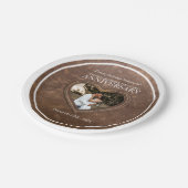 Jubileum met derde bruiloft papieren bordje (Gekanteld)