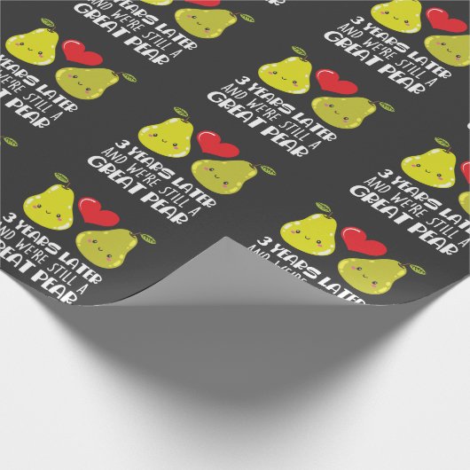 Jubileum met derde bruiloft Reuzenparen Cadeaupapier (Hoek)