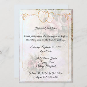 Jubileum met dubbel hart vieren kaart