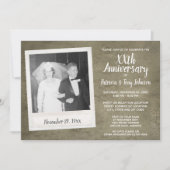 Jubileum met  foto van bruiloft - perkament kaart (Voorkant)