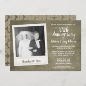 Jubileum met  foto van bruiloft - perkament kaart (Voorkant / Achterkant)