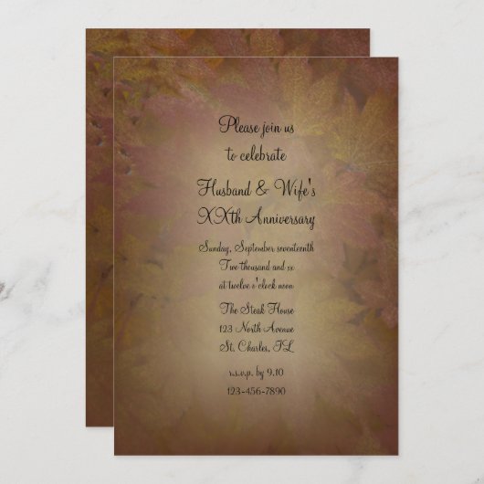 Jubileum met gekleurd leder kaart (Voorkant / Achterkant)