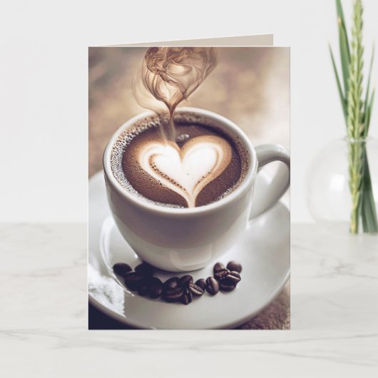 Jubileum met hart en stoom kaart (Voorkant)