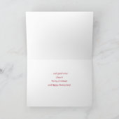 Jubileum met kerstavond met broodroosterwijn kaart (Binnen)