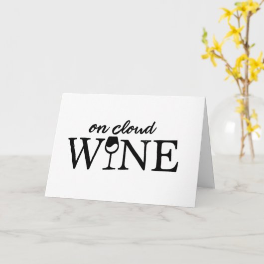 JUBILEUM MET MIJN LIEFDE "CLOUD WINE" KAART (Gele Bloem)