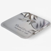 Jubileum Metallic Paper Flowers op zilver Papieren Bordje (Gebogen)