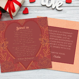 Jubileum Modern Elegant Poetry Love Quote Kaart