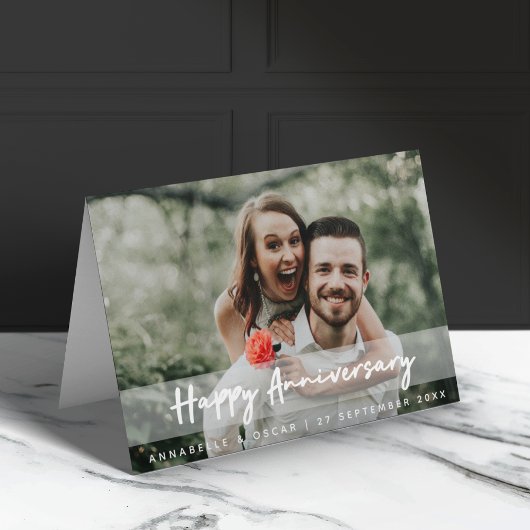 Jubileum Modern | Foto Love Husband Wife Happy Kaart