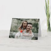 Jubileum Modern | Foto Love Husband Wife Happy Kaart (Voorkant)