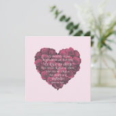 Jubileum Modern Heart Rozen Romantisch Quote Kaart (Staand voorkant)
