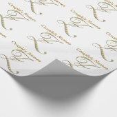 Jubileum Monogram Z Gift Wrapping paper Cadeaupapier (Hoek)