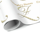Jubileum Monogram Z Gift Wrapping paper Cadeaupapier (Rol Hoek)