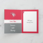 Jubileum mooie vrouw rode grijze foto kaart (Binnen)