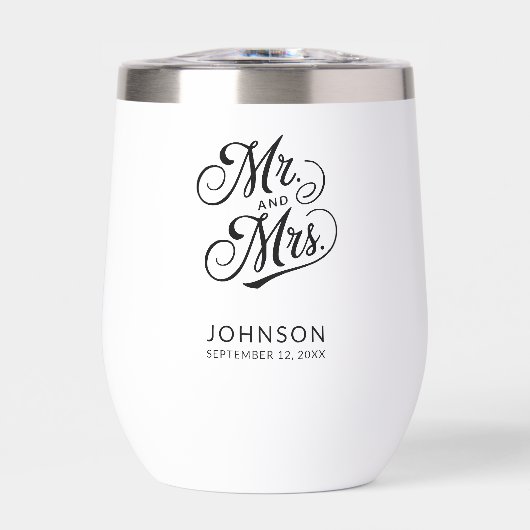 Jubileum Mr & Mrs Modern Elegant Script (Voorkant)