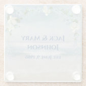 Jubileum Nautical Net en Flowers Glazen Onderzetter (Achterkant)