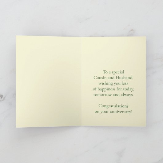 Jubileum — neef en echtgenoot Kaart (Binnen)