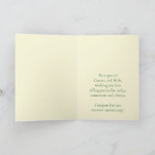 Jubileum Neef en vrouw Yellow Rose Kaart (Binnen)