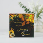 Jubileum nodigt zonbloemen in het najaar uit kaart (Staand voorkant)